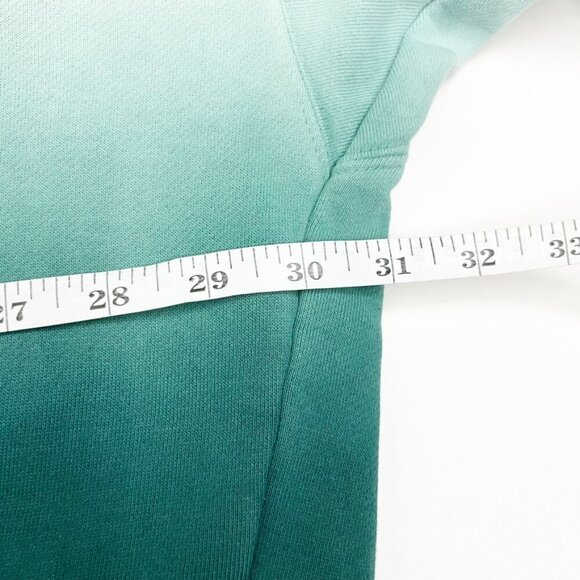 Twinset Milano Sweatshirt Womens XXL Green Ombre Tie-Dye Fringed Top Boho - Picture 11 of 16